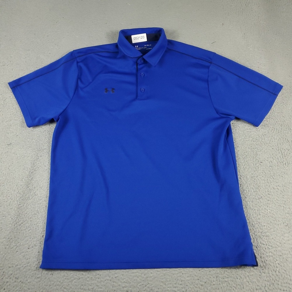 Under Armour Polo Shirt Mens Size XL Blue Golf Casual Short Sleeve *